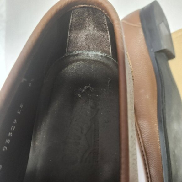 Ferragamo Salvatore Brown Leather Men's Loafers size 9.5 - Picture 6 of 8